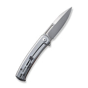 Civivi Cetos Wood / Gray Cuibourtia Wood presentation side; Stainless Steel lock side (3.48" Silver Bead Blasted 14C28N) Folding Knife [C21025B-4] - product view 7