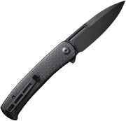 Civivi Caetus Black Burlap Micarta (3.48" Black Stonewashed 14C28N) Folding Knife [C21025C-2] - product view 3