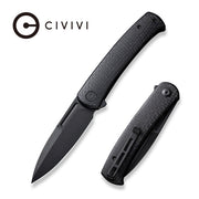 Civivi Caetus Black Burlap Micarta (3.48" Black Stonewashed 14C28N) Folding Knife [C21025C-2] - product view 6
