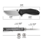 Civivi ODD 22 Black G10 (2.97" Silver Bead Blasted 14C28N) Folding Knife [C21032-1] - product view 7