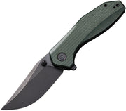 Civivi ODD 22 Green Canvas Micarta (2.97" Black Stonewashed 14C28N) Folding Knife [C21032-2] - product view 1