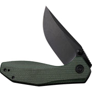 Civivi ODD 22 Green Canvas Micarta (2.97" Black Stonewashed 14C28N) Folding Knife [C21032-2] - product view 4