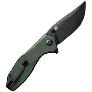 Civivi ODD 22 Green Canvas Micarta (2.97" Black Stonewashed 14C28N) Folding Knife [C21032-2] - product view 5