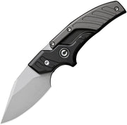 Civivi Typhoeus Black, Gray Aluminum (3" Stonewashed 14C28N) Folding Knife [C21036-3] - product view 1