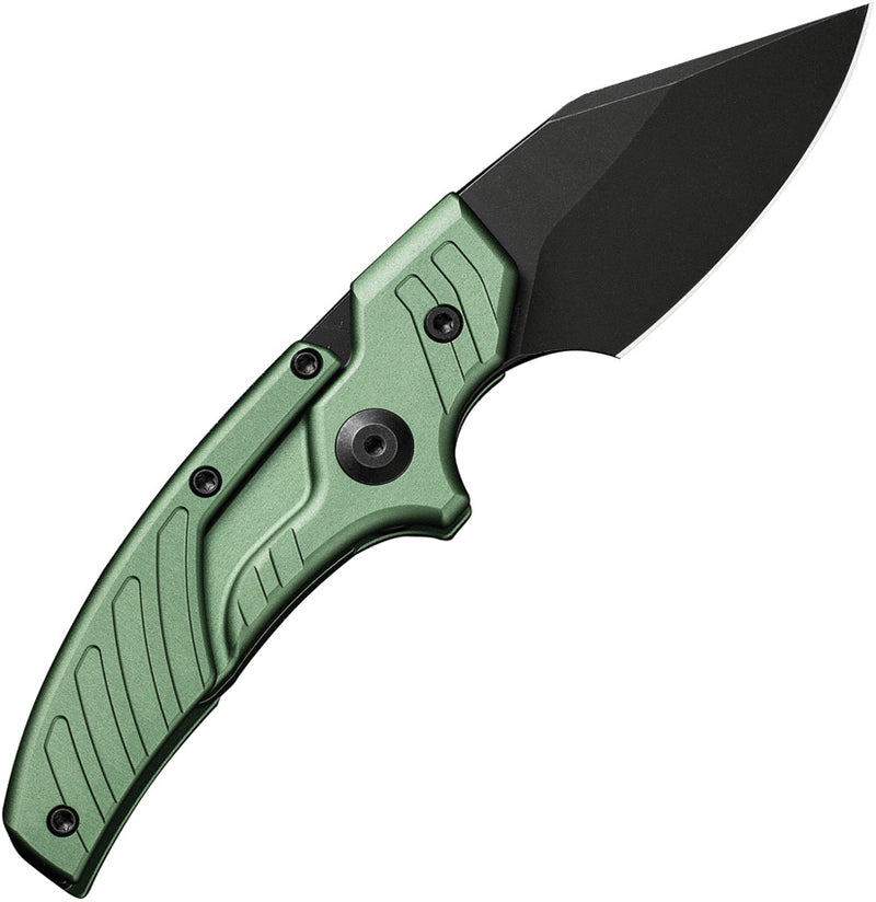 Civivi Typhoeus Green Aluminum (3" Black Stonewashed 14C28N) Folding Knife [C21036-4] - product view 3