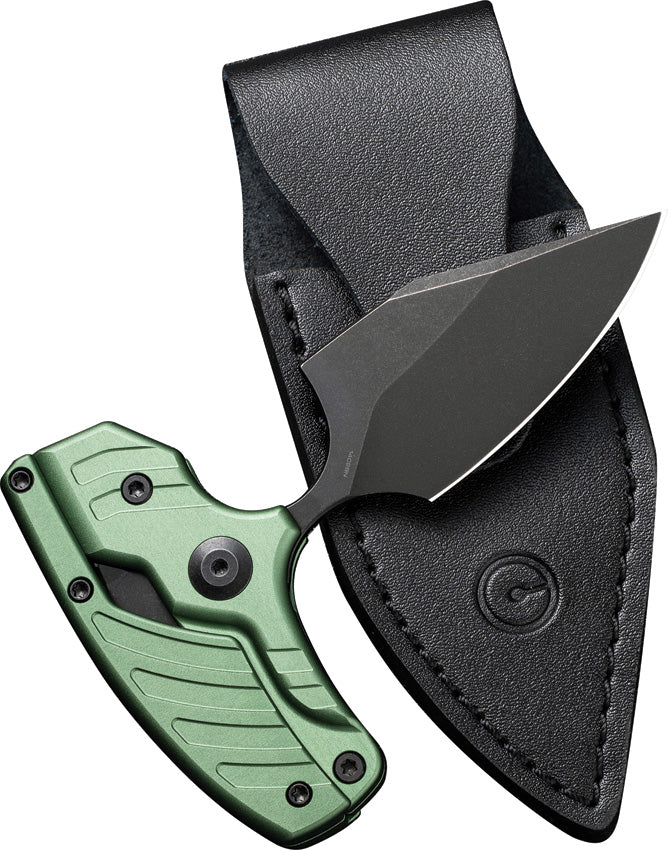 Civivi Typhoeus Green Aluminum (3" Black Stonewashed 14C28N) Folding Knife [C21036-4] - product view 6