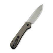 Civivi Button Lock Elementum Dark Green Micarta (3.47" Gray Stonewashed 14C28N) Folding Knife [C2103C] - product view 2
