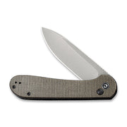 Civivi Button Lock Elementum Dark Green Micarta (3.47" Gray Stonewashed 14C28N) Folding Knife [C2103C] - product view 4