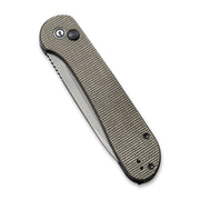Civivi Button Lock Elementum Dark Green Micarta (3.47" Gray Stonewashed 14C28N) Folding Knife [C2103C] - product view 5