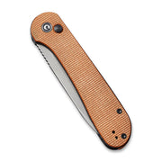 Civivi Button Lock Elementum Brown Micarta (3.47" Gray Stonewashed 14C28N) Folding Knife [C2103D] - product view 5