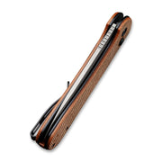 Civivi Button Lock Elementum Brown Micarta (3.47" Gray Stonewashed 14C28N) Folding Knife [C2103D] - product view 7