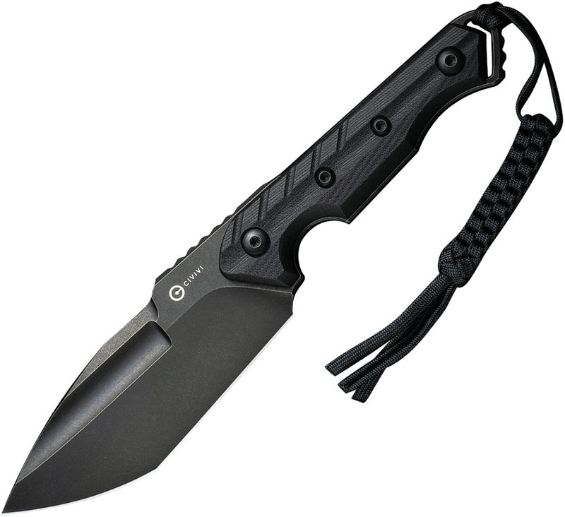 Civivi Maxwell Black G10 (4.74" Black Stonewashed D2) Fixed Blade Knife [ C21040-1] - product view 1