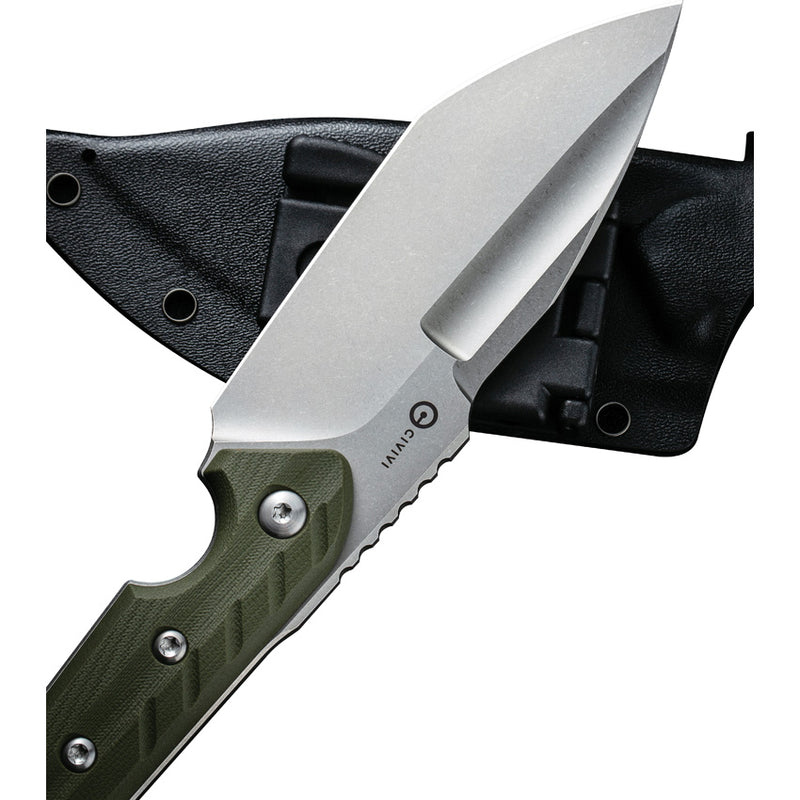 Civivi Maxwell OD Green G10 (4.74" Stonewashed D2) Fixed Blade Knife [ C21040-2] - product view 6