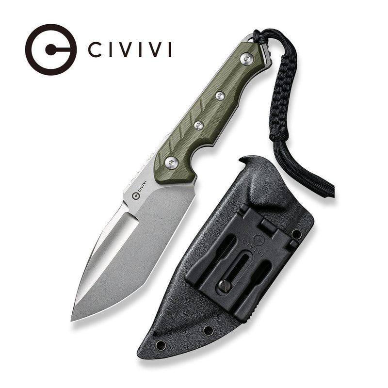 Civivi Maxwell OD Green G10 (4.74" Stonewashed D2) Fixed Blade Knife [ C21040-2] - product view 7