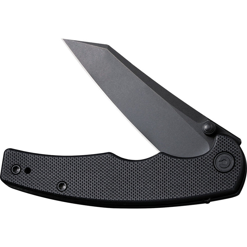 Civivi P87 Folder Black G10 (2.9" Black Stonewashed Nitro-V) Folding Knife [ C21043-1] - product view 4