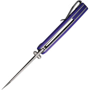 Civivi P87 Folder Purple G10 (2.9" Silver Bead Blasted Nitro-V) Folding Knife [ C21043-2] - product view 3