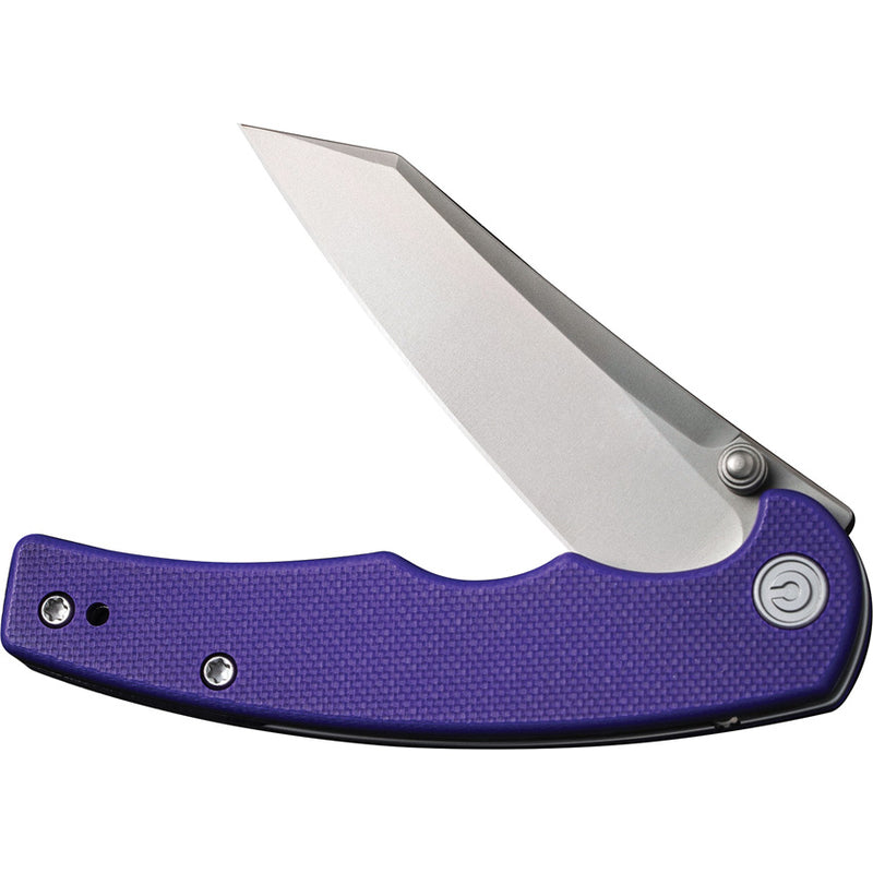 Civivi P87 Folder Purple G10 (2.9" Silver Bead Blasted Nitro-V) Folding Knife [ C21043-2] - product view 4