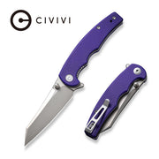 Civivi P87 Folder Purple G10 (2.9" Silver Bead Blasted Nitro-V) Folding Knife [ C21043-2] - product view 6