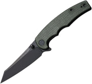 Civivi P87 Folder Green Micarta (2.9" Black Stonewashed Nitro-V) Folding Knife [ C21043-3] - product view 1