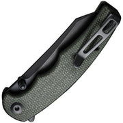 Civivi P87 Folder Green Micarta (2.9" Black Stonewashed Nitro-V) Folding Knife [ C21043-3] - product view 2