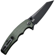 Civivi P87 Folder Green Micarta (2.9" Black Stonewashed Nitro-V) Folding Knife [ C21043-3] - product view 5