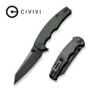 Civivi P87 Folder Green Micarta (2.9" Black Stonewashed Nitro-V) Folding Knife [ C21043-3] - product view 6