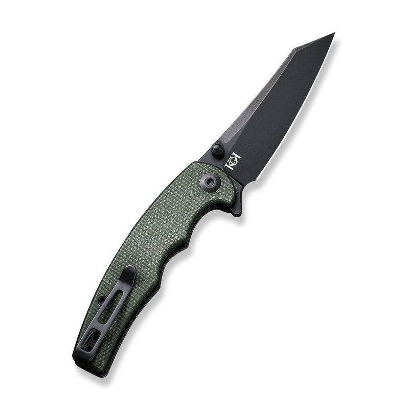 Civivi P87 Folder Green Micarta (2.9" Black Stonewashed Nitro-V) Folding Knife [ C21043-3] - product view 7