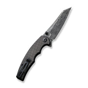 Civivi P87 Folder Twill Carbon Fiber Overlay On Black G10 (2.9" Black Hand Rubbed Damascus) Folding Knife [ C21043-DS1] - product view 7