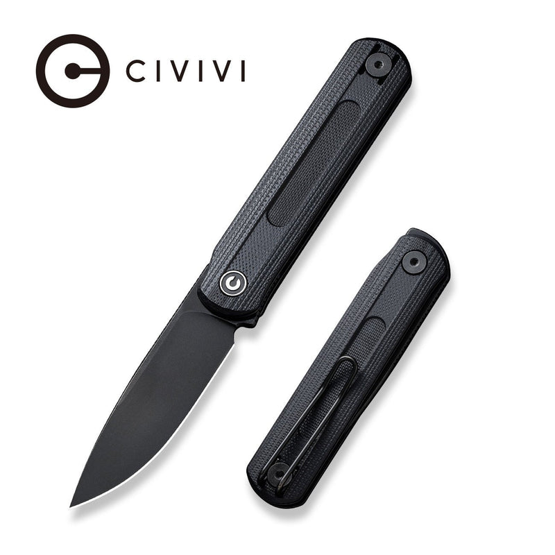 Civivi Foldis Black G10 (2.67" Black Stonewashed Nitro-V) Folding Knife [C21044-3] - product view 4