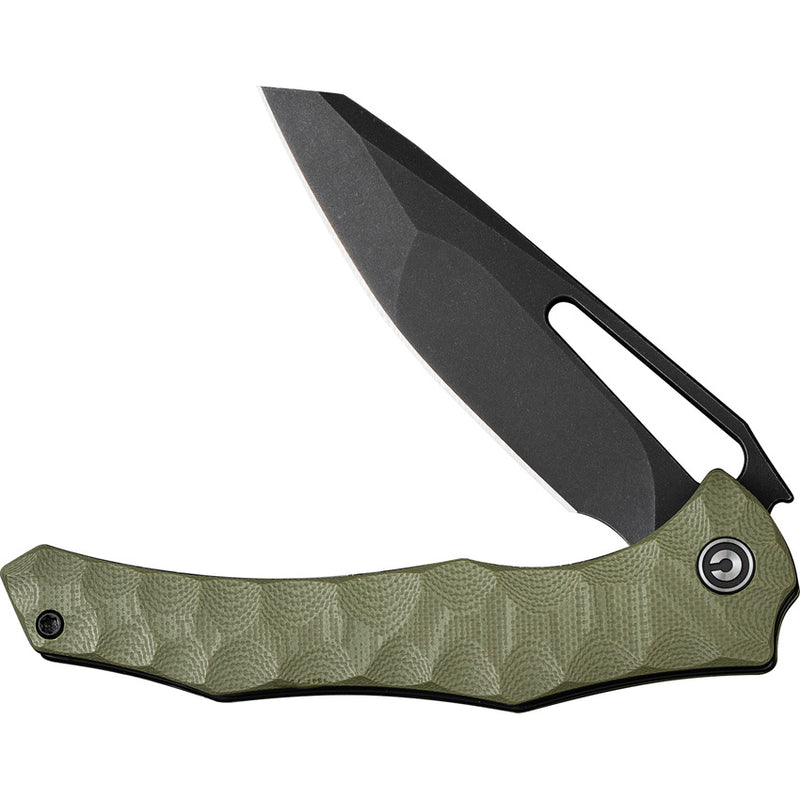 Civivi Spiny Dogfish OD Green G10 (3.47" Black Stonewashed 14C28N) Folding Knife [C22006-3] - product view 4