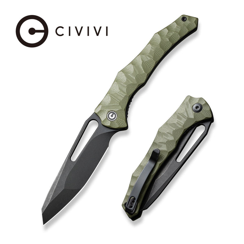 Civivi Spiny Dogfish OD Green G10 (3.47" Black Stonewashed 14C28N) Folding Knife [C22006-3] - product view 7