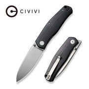 Civivi Sokoke Black G10 (3.35" Silver Bead Blasted 14C28N) Folding Knife [ C22007-1] - product view 6