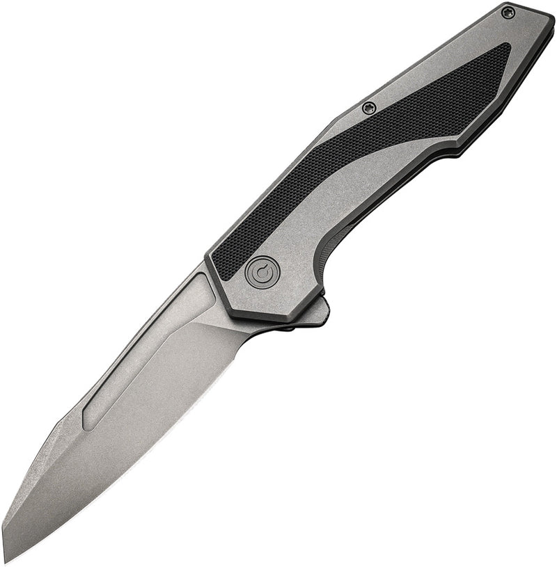 Civivi Hypersonic Gray, Black Steel With G10 Inlay (3.7" Gray Stonewashed 14C28N) Folding Knife [C22011-2] - product view 1