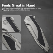 Civivi Hypersonic Gray, Black Steel With G10 Inlay (3.7" Gray Stonewashed 14C28N) Folding Knife [C22011-2] - product view 7