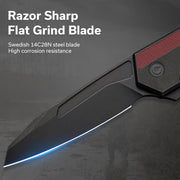 Civivi Hypersonic Black, Burgundy Steel With G10 Inlay (3.7" Black Stonewashed 14C28N) Folding Knife [C22011-3] - product view 6