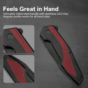 Civivi Hypersonic Black, Burgundy Steel With G10 Inlay (3.7" Black Stonewashed 14C28N) Folding Knife [C22011-3] - product view 7
