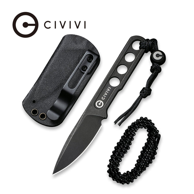 Civivi Circulus Black Stainless (2.00" 10Cr15CoMoV) Fixed Blade Knife [ C22012-1] - product view 6