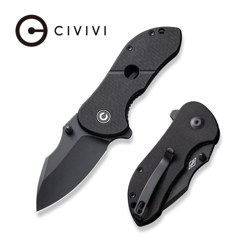 Civivi Gordo Black G10 (2.51" Black D2) Folding Knife [C22018C-1] - product view 6
