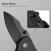 Civivi Gordo Black G10 (2.51" Black D2) Folding Knife [C22018C-1] - product view 7