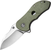 Civivi Gordo Olive Canvas Micarta (2.51" Satin Finished D2) Folding Knife [C22018C-2] - product view 1
