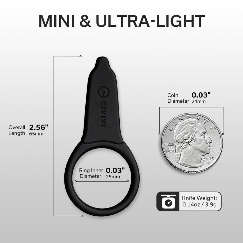 Civivi Quick Snip Black ABS With Rubber Coating (0.68" 6Cr13) Fixed Blade Knife [ C22022A-1] - product view 7