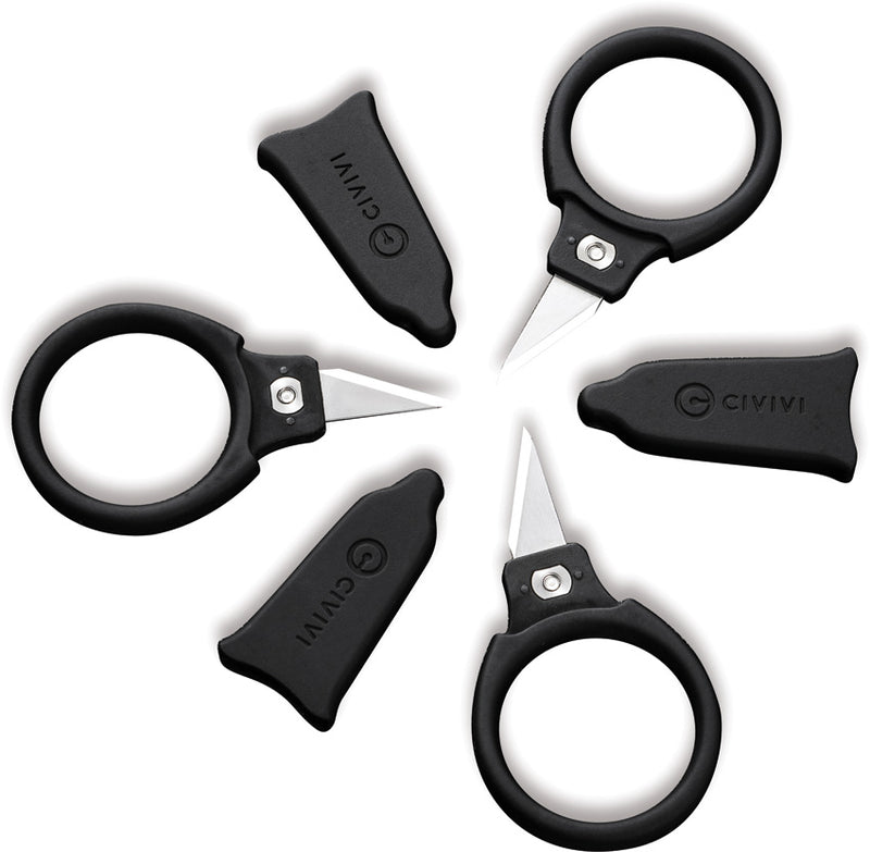 Civivi Quick Snip Black ABS With Rubber Coating (0.68" 6Cr13) Fixed Blade Knife [C22022A-2] - product view 1