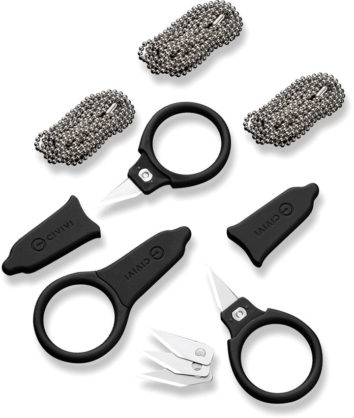 Civivi Quick Snip Black ABS With Rubber Coating (0.68" 6Cr13) Fixed Blade Knife [C22022A-2] - product view 3