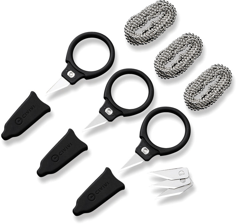 Civivi Quick Snip Black ABS With Rubber Coating (0.68" 6Cr13) Fixed Blade Knife [C22022A-2] - product view 4