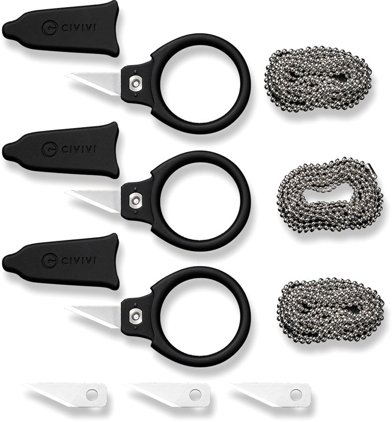 Civivi Quick Snip Black ABS With Rubber Coating (0.68" 6Cr13) Fixed Blade Knife [C22022A-2] - product view 5