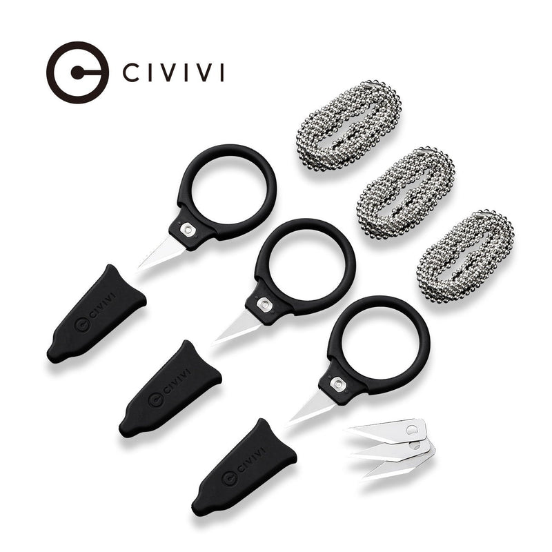 Civivi Quick Snip Black ABS With Rubber Coating (0.68" 6Cr13) Fixed Blade Knife [C22022A-2] - product view 7