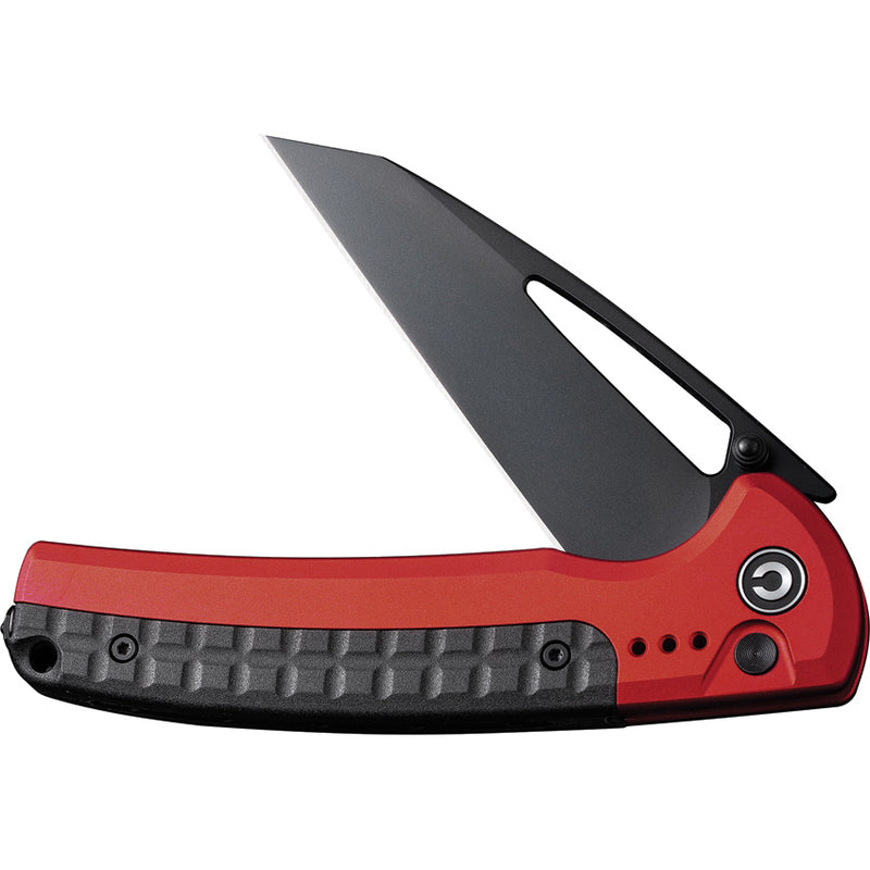Civivi Sentinel Strike Red Aluminum (3.7" Black K110) Folding Knife [ C22025B-1] - product view 3