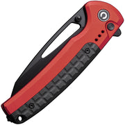 Civivi Sentinel Strike Red Aluminum (3.7" Black K110) Folding Knife [ C22025B-1] - product view 4