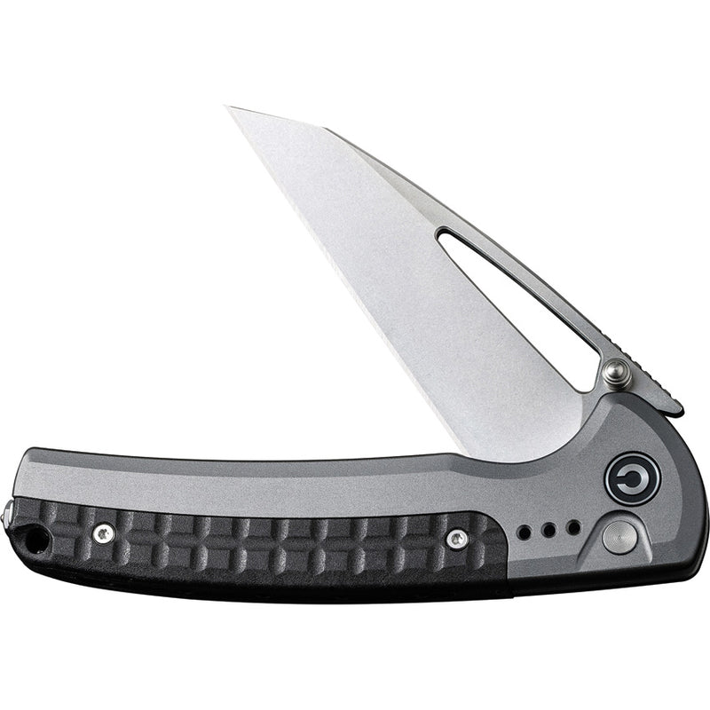 Civivi Sentinel Strike Gray Aluminum (3.7" Stonewashed K110) Folding Knife [ C22025B-2] - product view 3