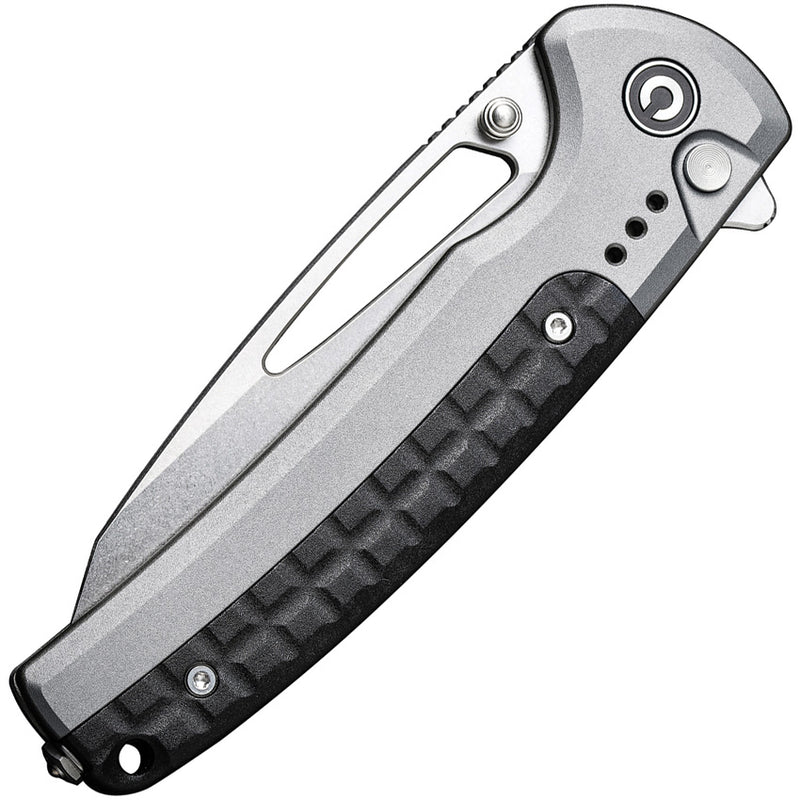Civivi Sentinel Strike Gray Aluminum (3.7" Stonewashed K110) Folding Knife [ C22025B-2] - product view 4